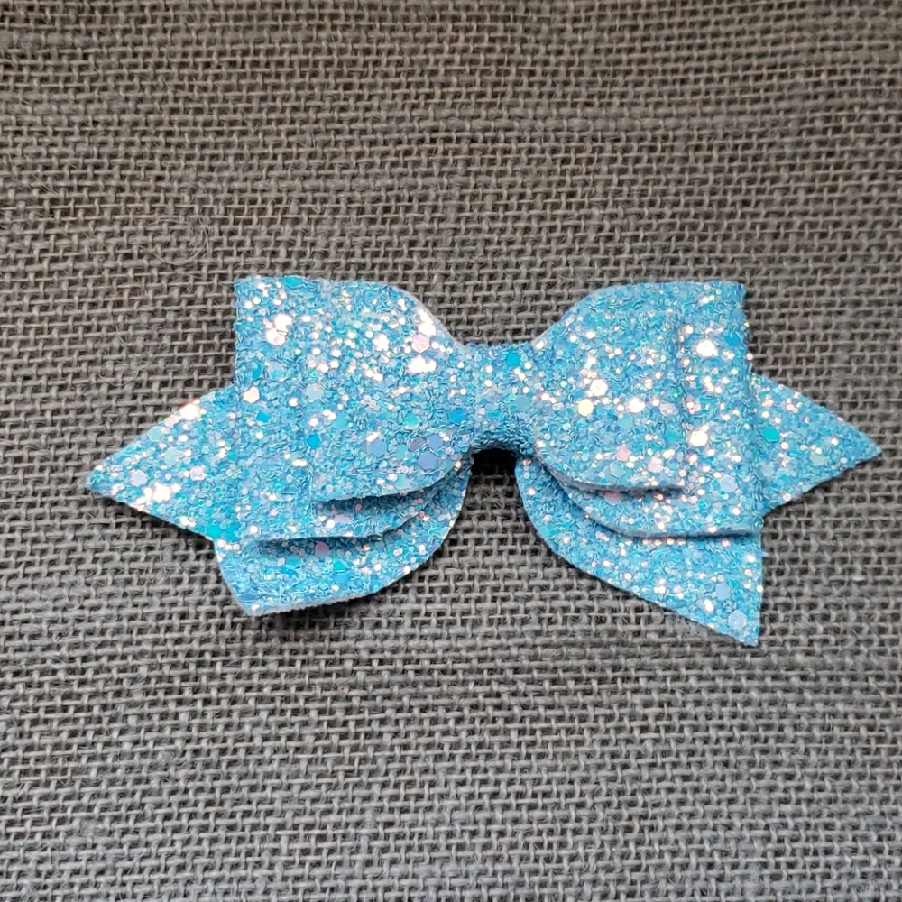 🧡Pink&Blue Glitter Bows - Picture 4 of 8